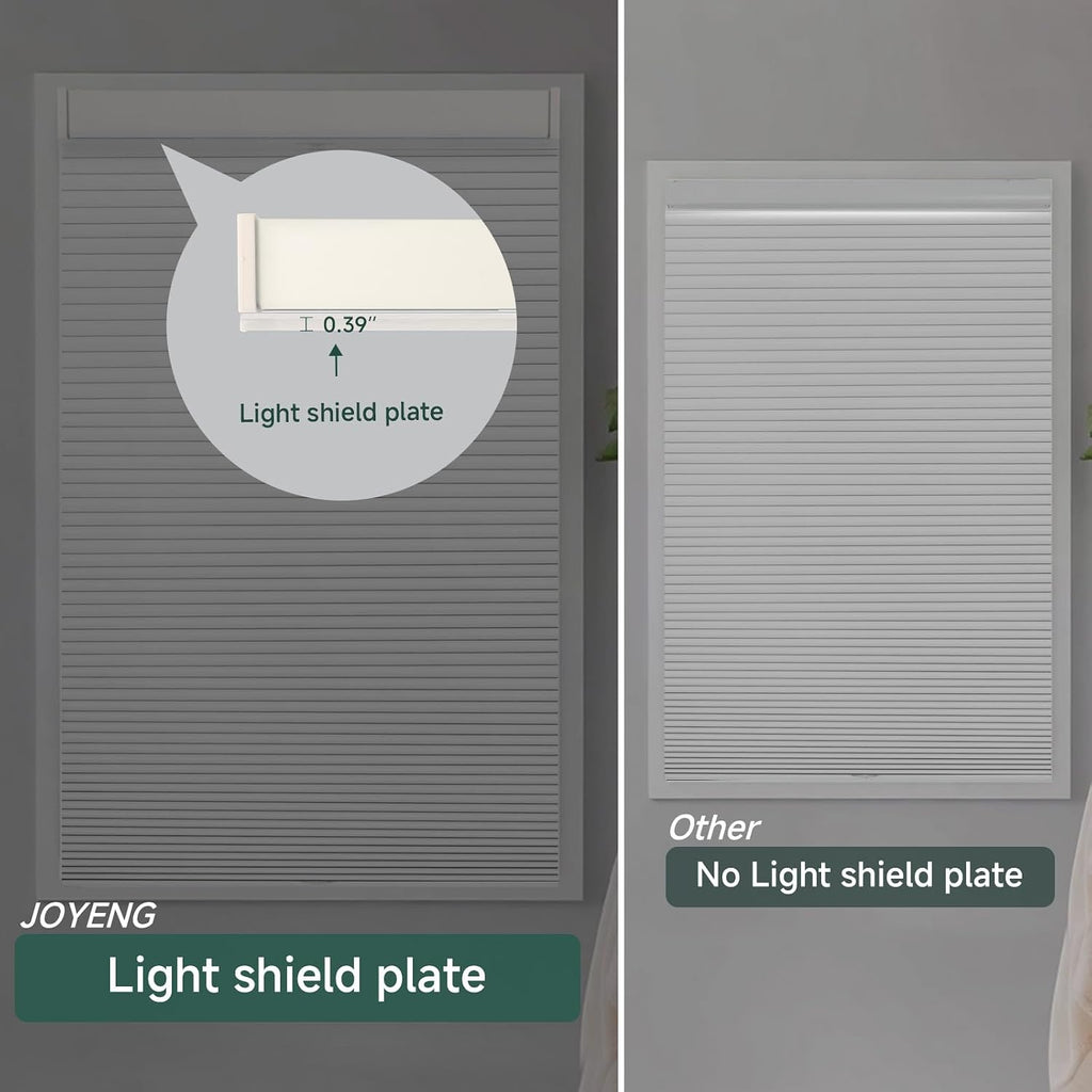 Blinds Cordless Top Down Bottom Up Blackout Cellular Shade for Window (Light Grey, 33.5X72)