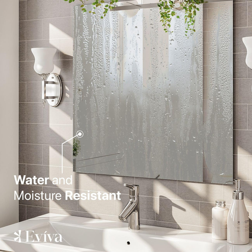 Sleek 30" x 30" Square Frameless Mirror