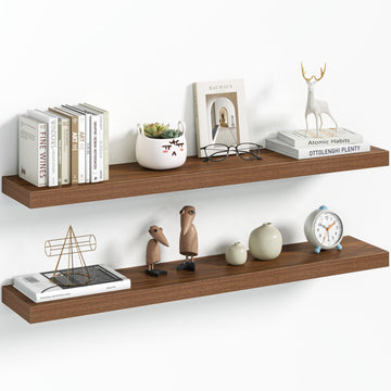 36 Inch Floating Shelves Wall Mounted for Display, 6.5 Deep Duty Shelves with Invisible Brackets Storage & Decor, 36"