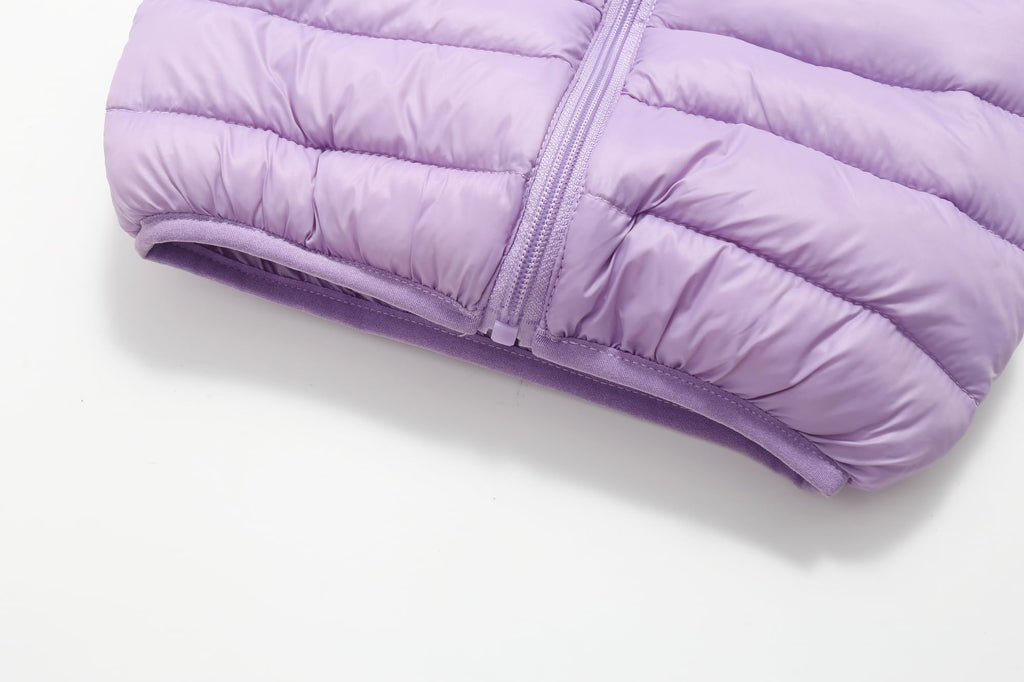 Baby Boys Girls Hooded Puffer Vest Winter Lightweight Sleeveless Bear Ears Zipper Up Jacket Purple 80