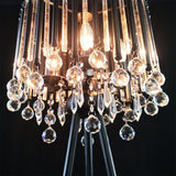 KU300168 Unique Romance Crystal Tripod Floor Lamp Black Suitable,Coffee Shop,4 Lights