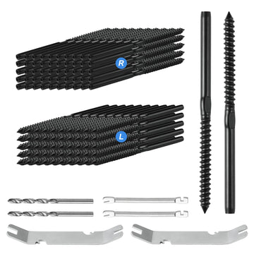 100 Pack 1/8" Cable Railing Hardware Kit Swage Lag Screws Left and Right Handed Thread for Wood Post T316 Stainless