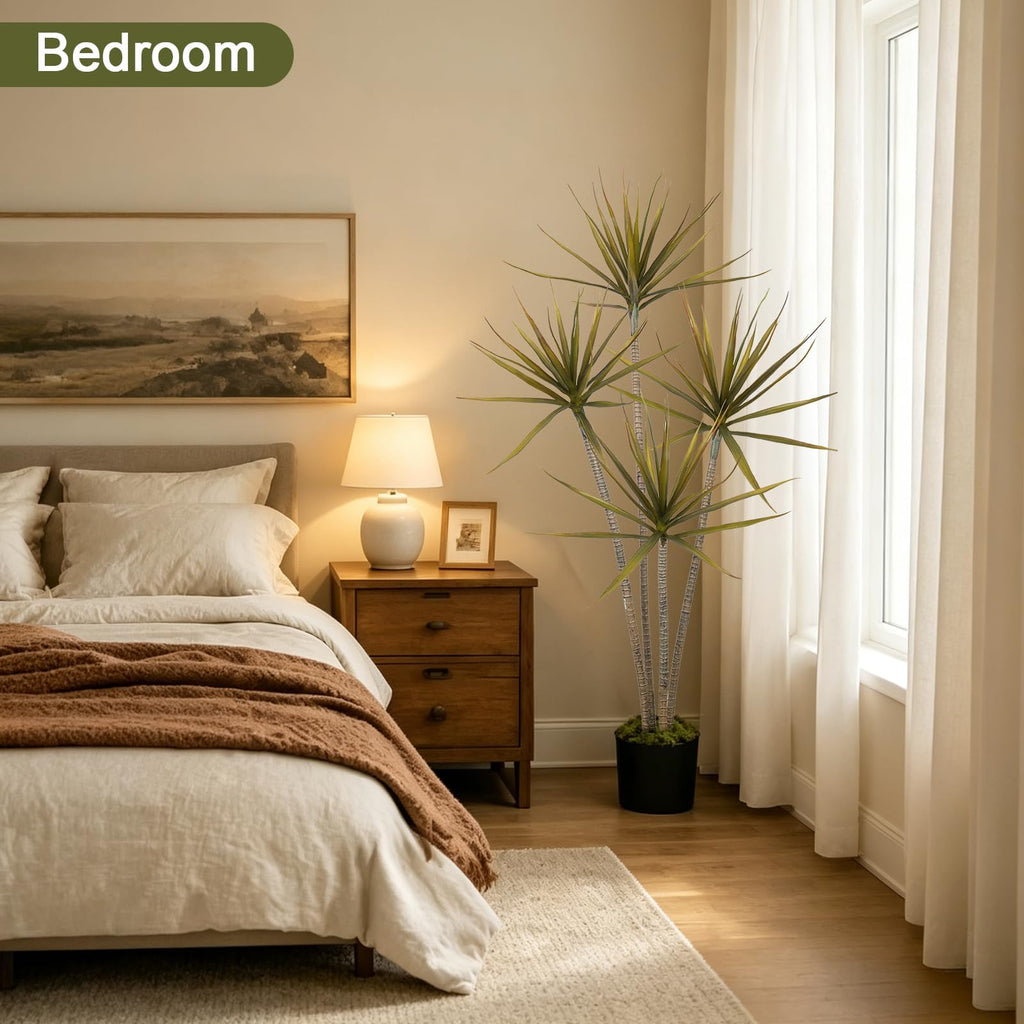 4ft Dracaena Artificial Plant Realistic Artificial Tree Indoor