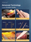 16-Piece ​Modern Copper Hammered Silverware Set with Ultra Sharp 2-IN-1 Serrated Knife