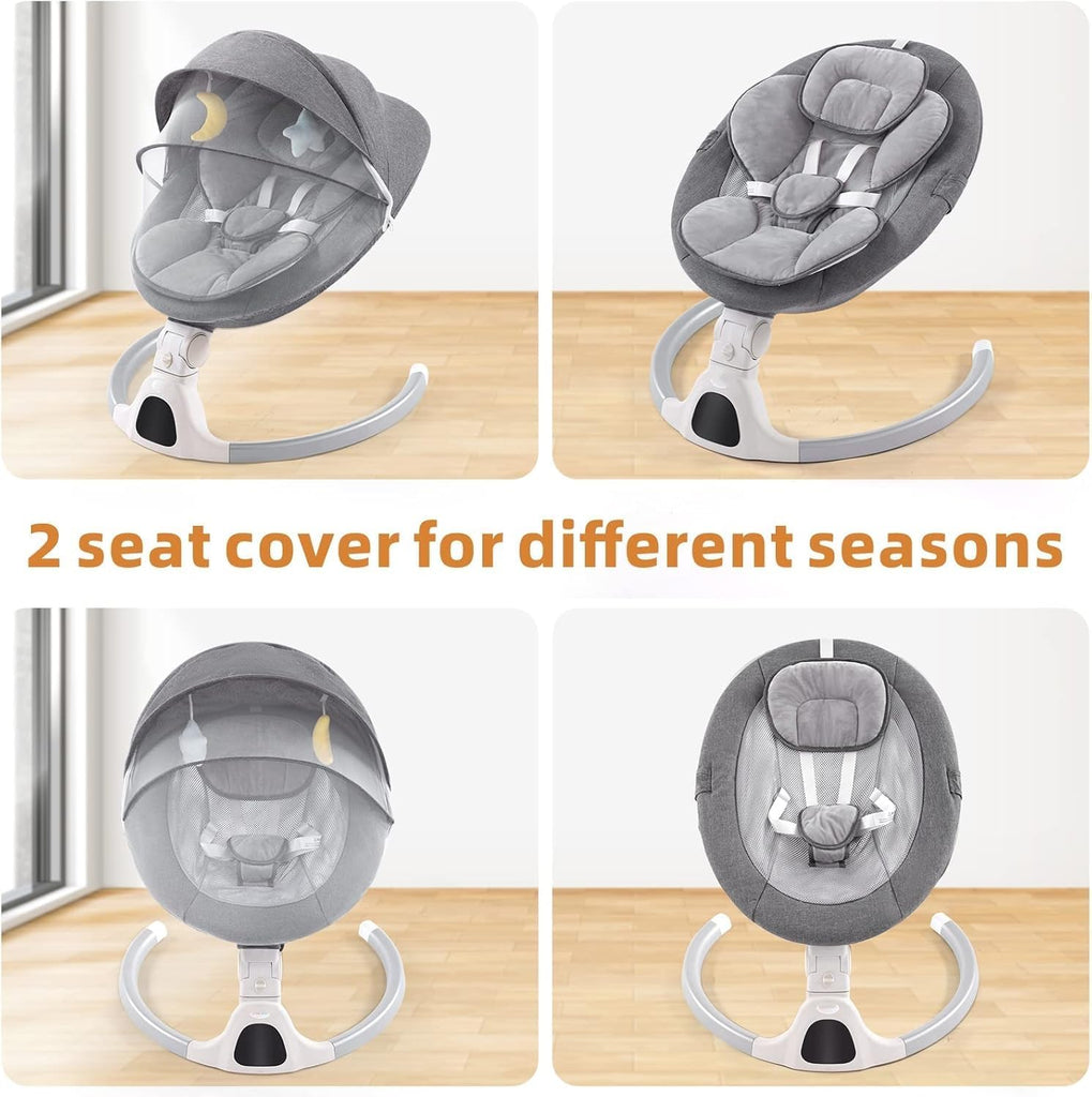 Baby Swing for Infants,Electric Swing for Babies,Portable Swing for Baby Boy Girl,Remote Control Indoor Baby Rocker