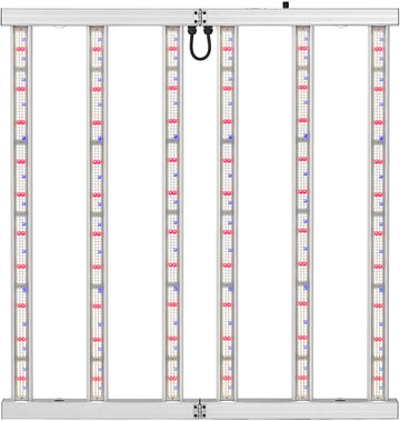 600W LED Grow Lights for Indoor Plants Full Spectrum, Foldable Growing Lamp, 4x4ft Coverage, 6 Bar Diodes Dimmable