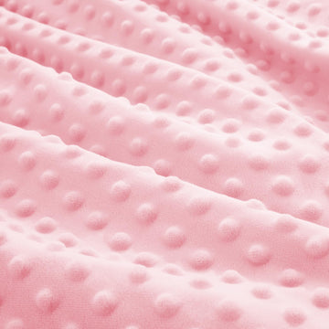 1 Yard Minky Dot Fabric 60 Inch Wide Fleece Plush Pink