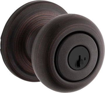 Hancock Entry Door Knob with Lock and Key, Secure Keyed Handle Exterior, Front Entrance and Bedroom, Venetian Bronze