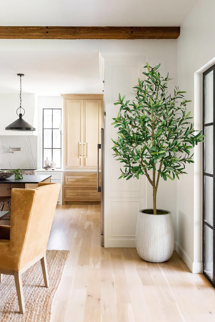 6Ft Artificial Olive Tree, Tall Faux Potted Plant, Indoor Decor