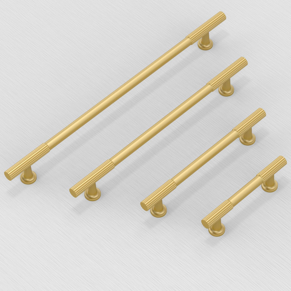 2 Pack Brushed Gold Cabinet Pulls 10 Inch(254mm) Kitchen Cabinet Handles Cabinet Hardware for Drawer Pulls