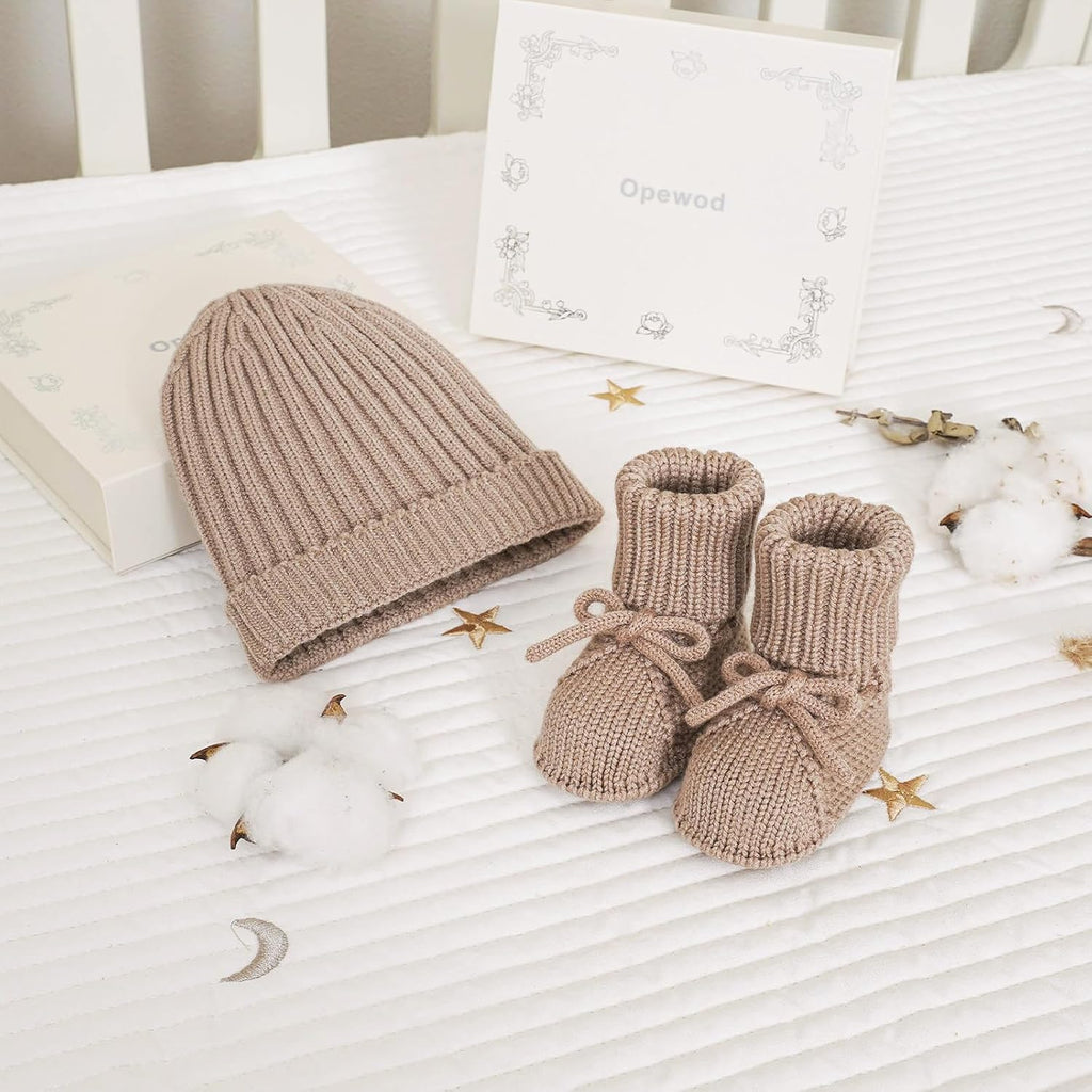 Baby Booties & Hat Set First Walkers