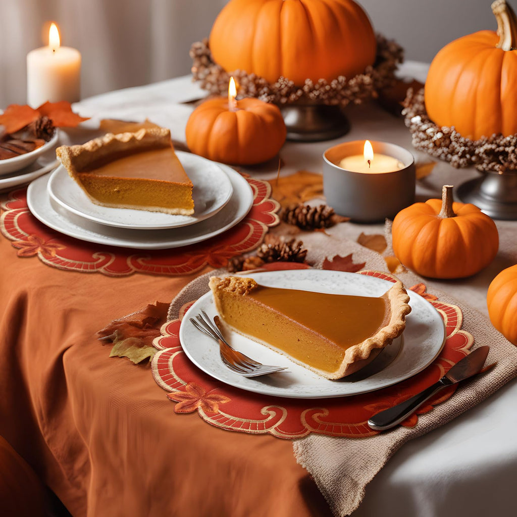 6 Pcs Thanksgiving Placemats Fall Pumpkin Velvet Table Placemat