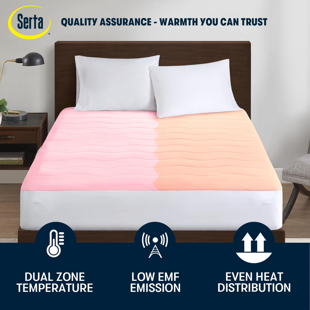 Heated Mattress Pad with Deep Pocket & Dual Controller Queen