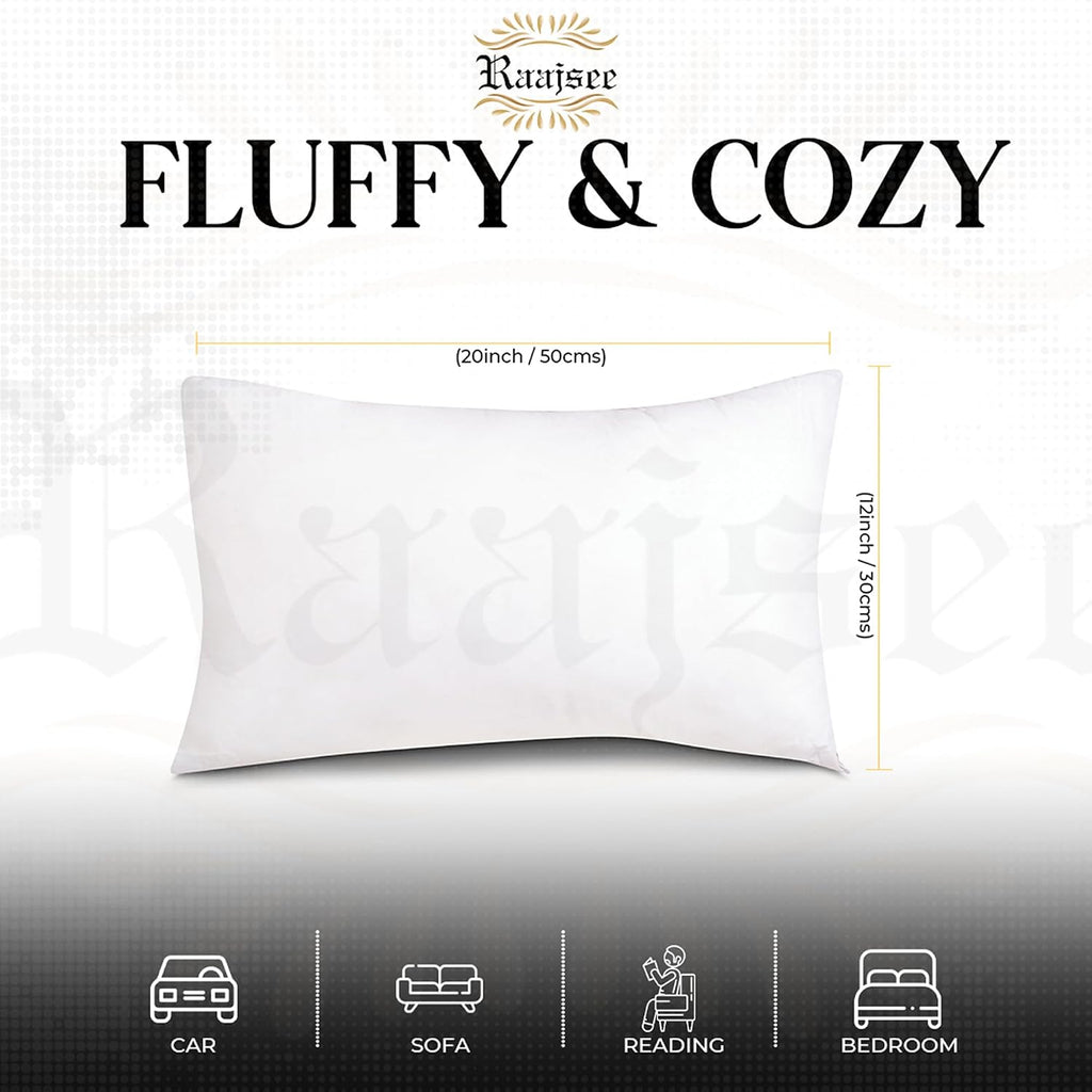 12x20 Throw Pillow Inserts, Soft Fluffy Down Alternative Throw Pillows for Couch, Pillow Forms 12 x 20 - Set of 2