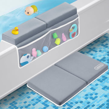 Bath Kneeler and Elbow Rest Pad Set - 1.5'' Comfortable Thick Baby Bath Kneeler Pads, Quick Dry Soft Kneeling Pad