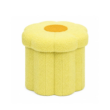 12.6 Inches Flower Storage Ottoman, Small Folding Footstool
