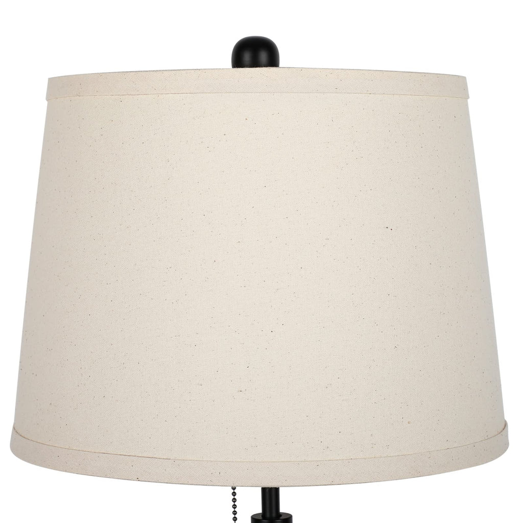Bedside Table Lamps Set of 2: Tall Black Table Lamps End Table | Height Adjustable 3-Way Dimmable Nightstand Lamp