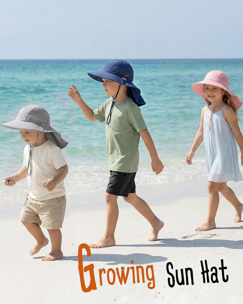 Toddler Kids Sun Hat UPF 50+ Sun Protective Bucket Hat for Baby Summer Beach Hats