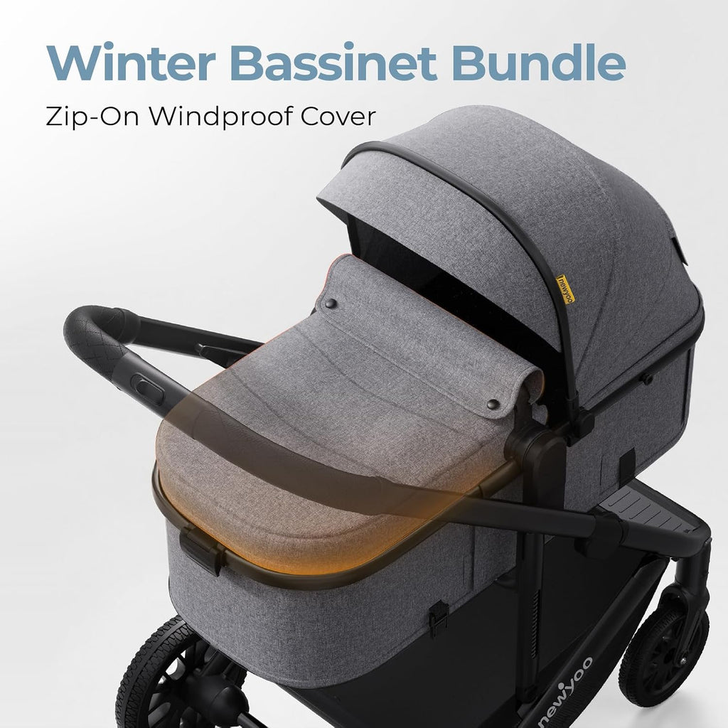 Nestro 516M in-1 Convertible Infant Stroller, Pramette Mode, Gray
