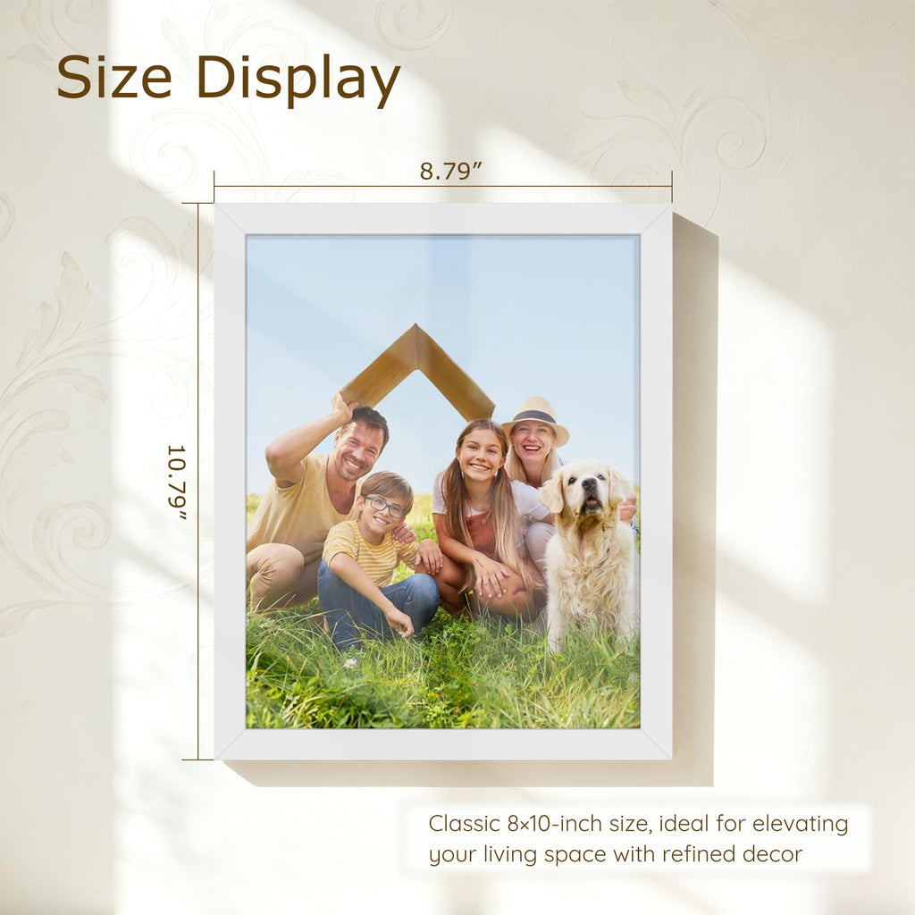 8x10 Picture Frame Set of 16, for Wall or Tabletop Display, White