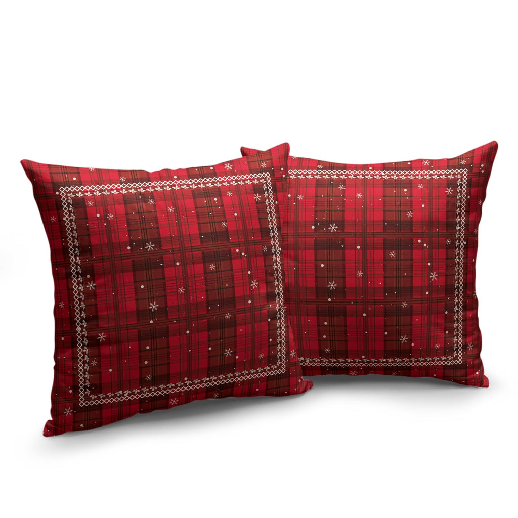 Christmas Checkered Pillow Covers Red Black Xmas Buffalo Plaid Throw Pillow Covers 24x24 Set of 2 Winter Tartan