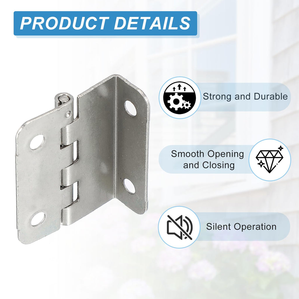 Tri Fold Hinge, Vintage Half-Surface Hinges Small Semi-Concealed Three Folding Retro Decorative Chest Hinges Hardware