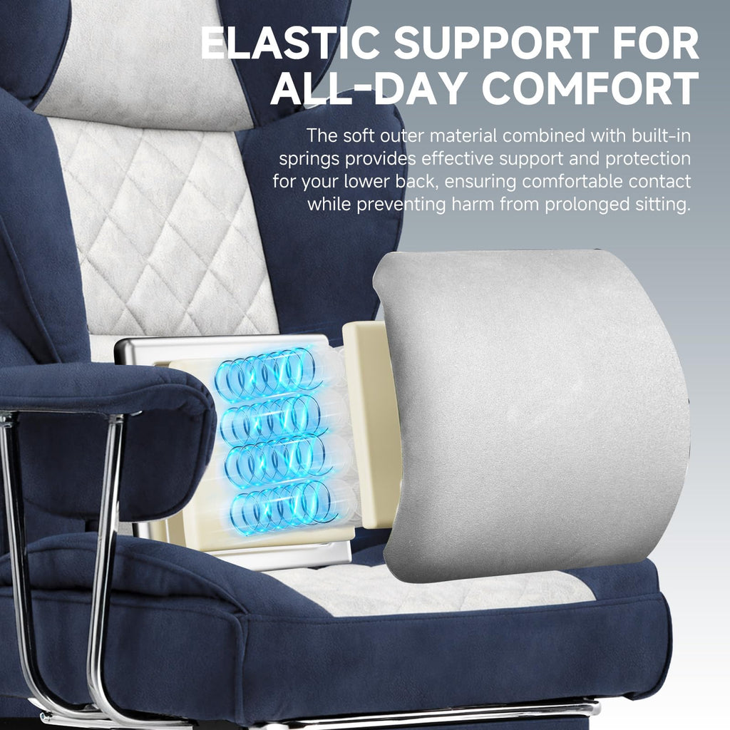 Gaming Chair, Big and Tall Office Chair with Footrest, Ergonomic Executive Computer Desk Chairs, Comfy Wide Seat with