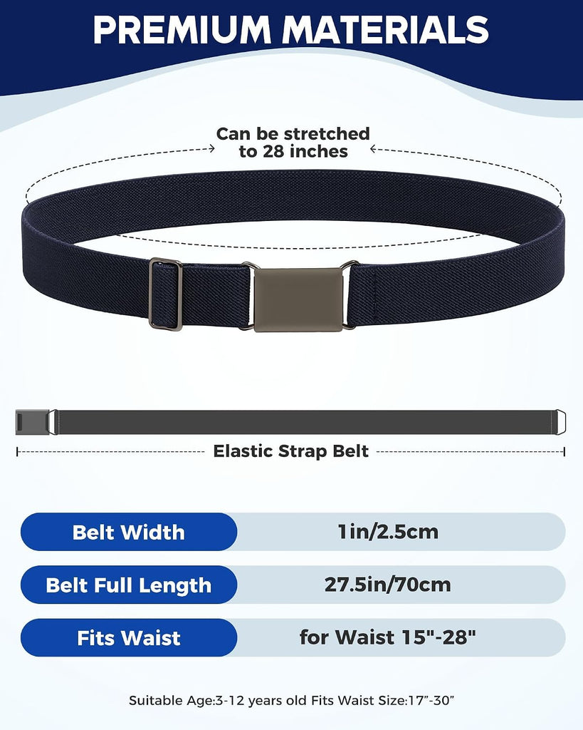 Kids Belt for Boy Elastic Adjustable Toddler Belt for School Uniform