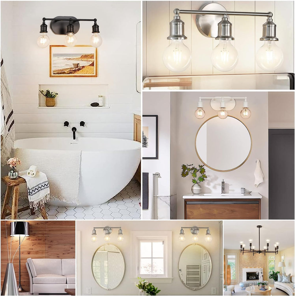 G25 LED Edison Vanity Globe Light Bulbs, LED Filament Light Bulb, 6W Equivalent to 60W, G80 Dimmable 700LM E26 Medium