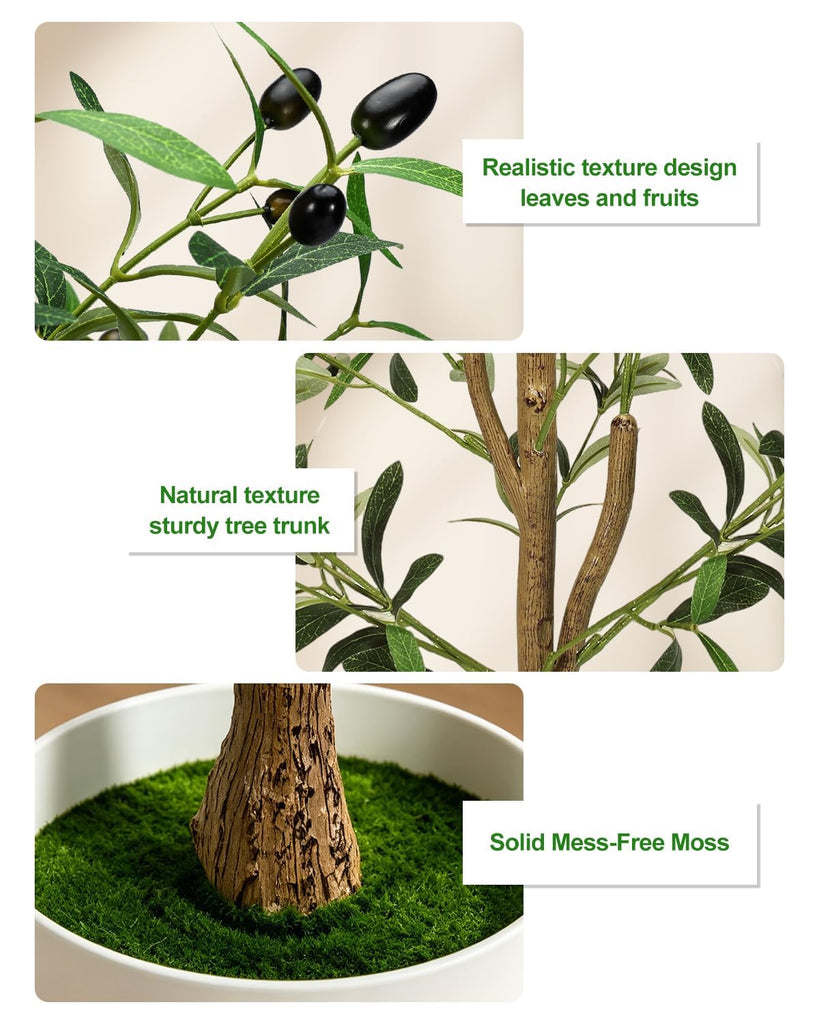 Olive Trees Artificial Indoor 7Ft Tall Large Fake Olivos Tree