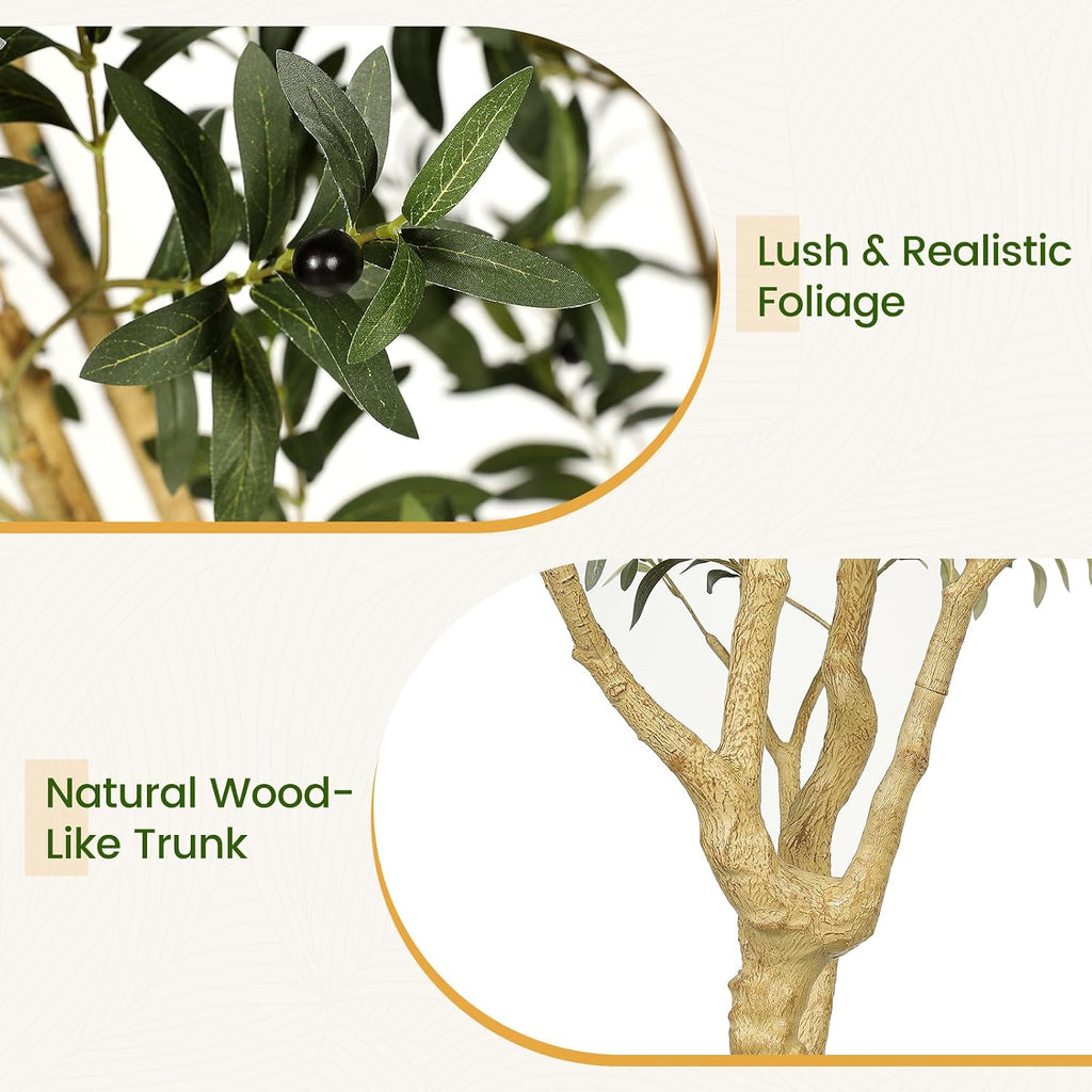 Olive Trees Artificial Indoor 7ft with 15" Exquisite Planter