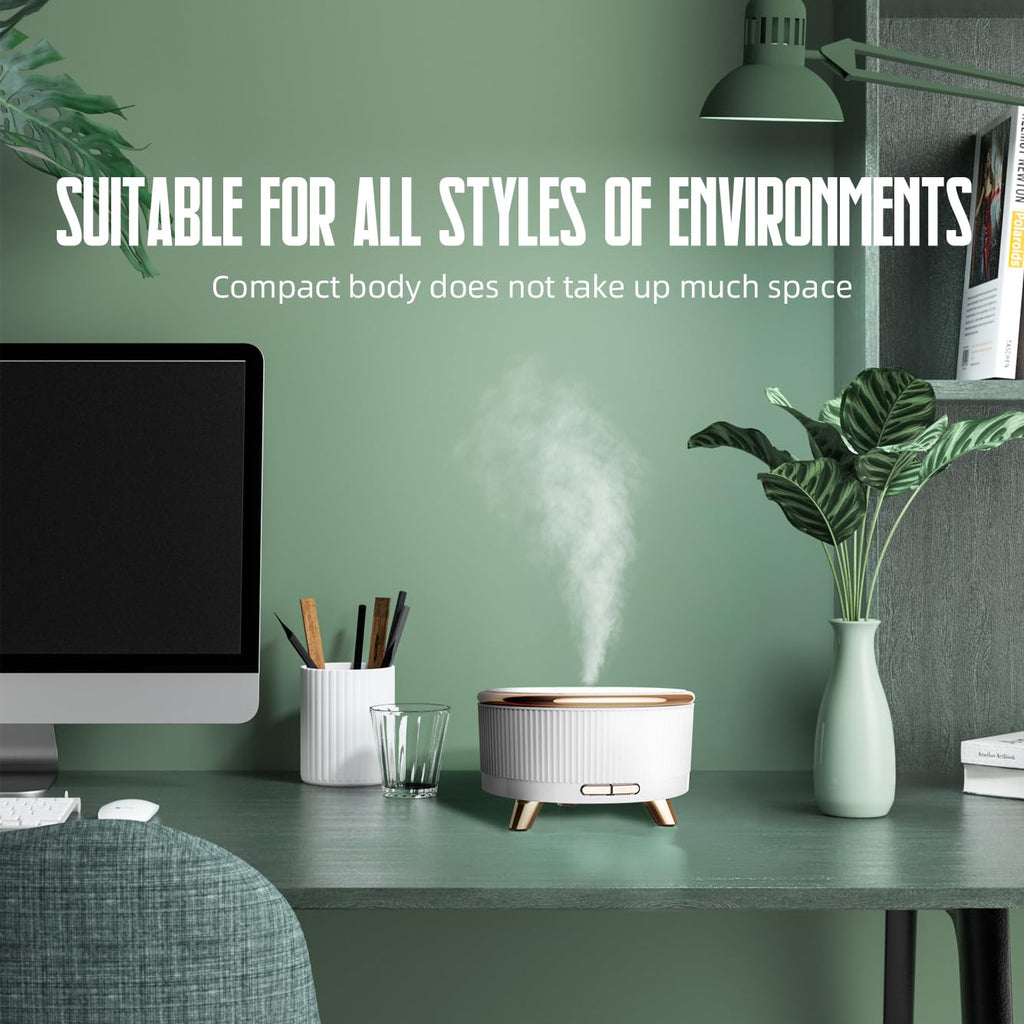 Large Capacity Essential Oil Diffuser, Ultrasonic Aromatherapy Diffuser with 7 Color LED Lights with Remote