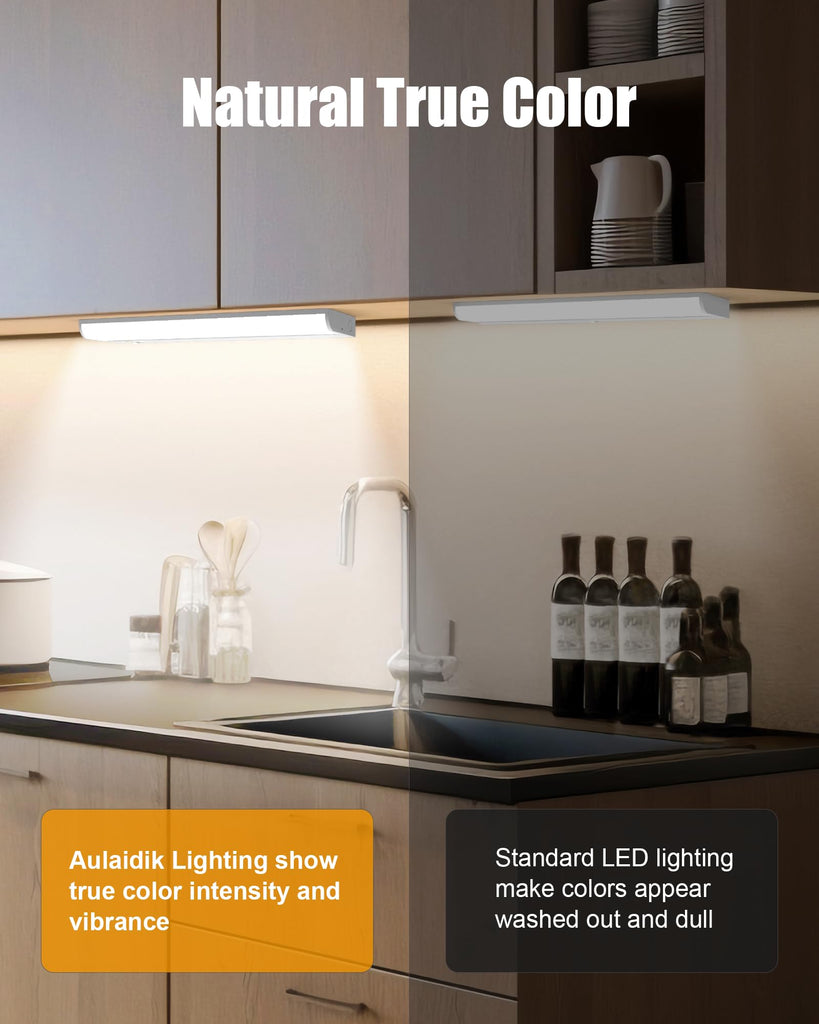 36'' Hardwired Under Cabinet Lighting, 3 Color Settings - 2700K/4000K/5000K