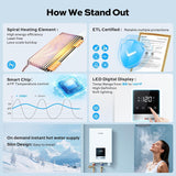 18kW Tankless Water Heater Electric 240v - On Demand Hot Water Heater Electric, Max 4.17 GPM