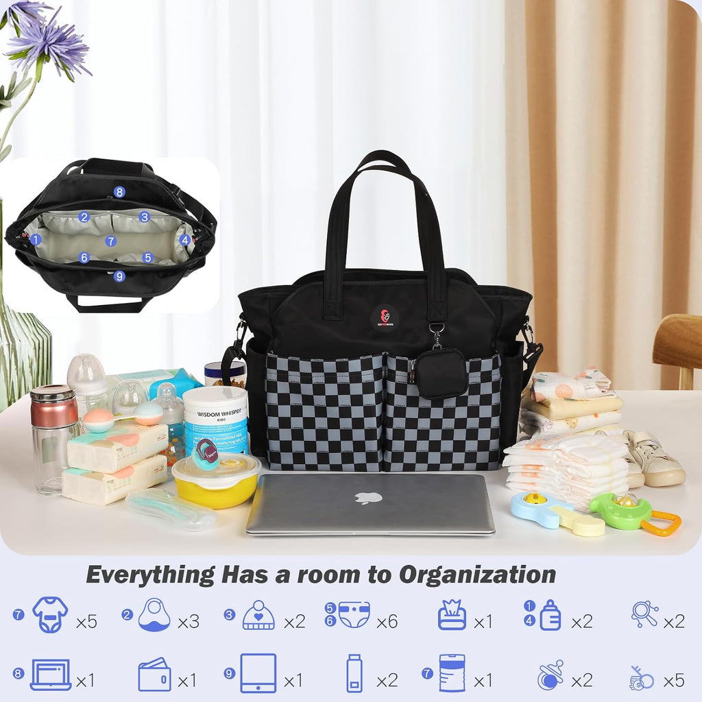 Diaper Bag Tote: Large Tote Baby Bag Boy Diaper Bag Stylish Girl Diaper Bag,Shoulder Mommy Bag