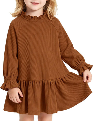 Toddler Baby Girl Dress Fall Outfits Knit Long Sleeve