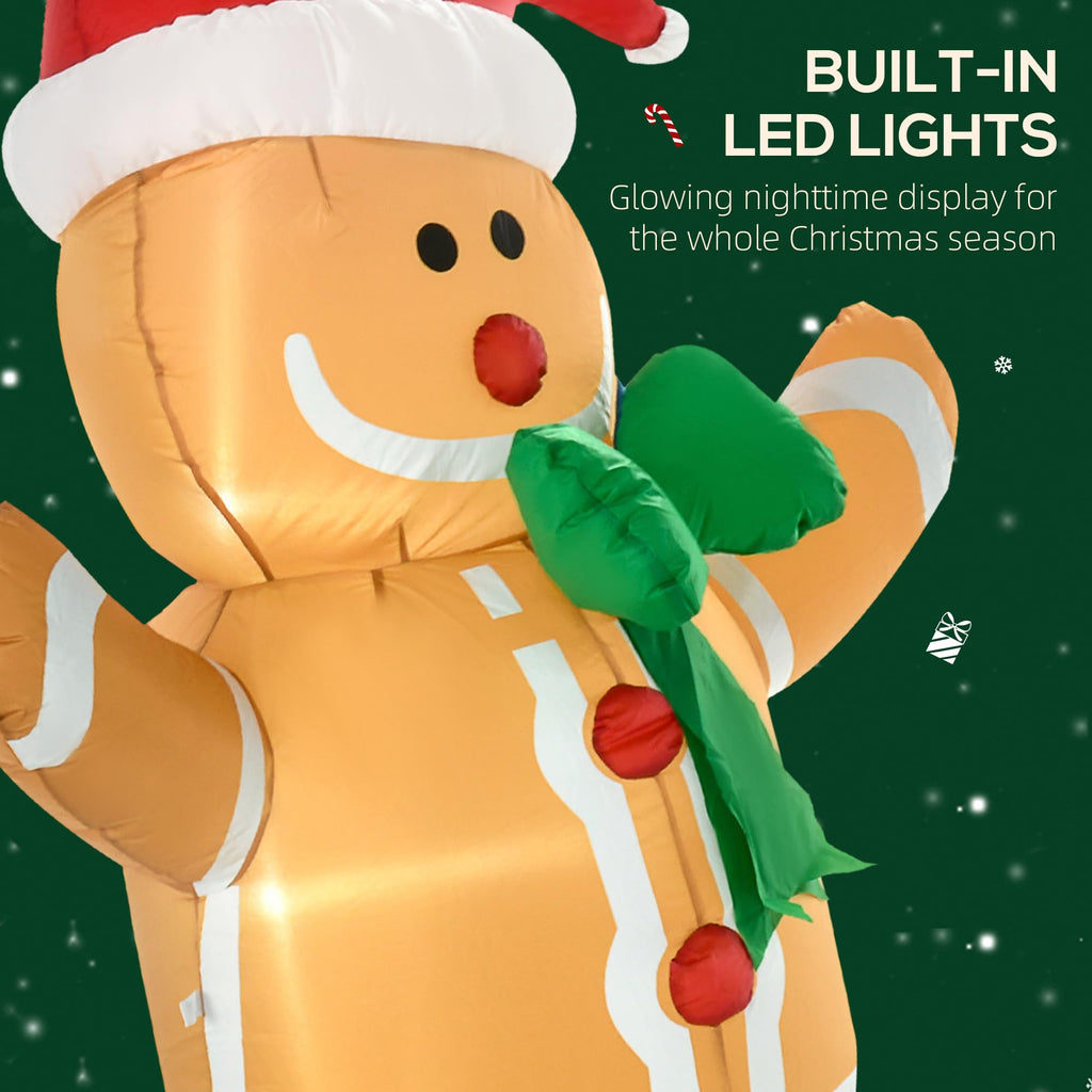 6ft Christmas Inflatable Gingerbread Man Outdoor Yard Decoration
