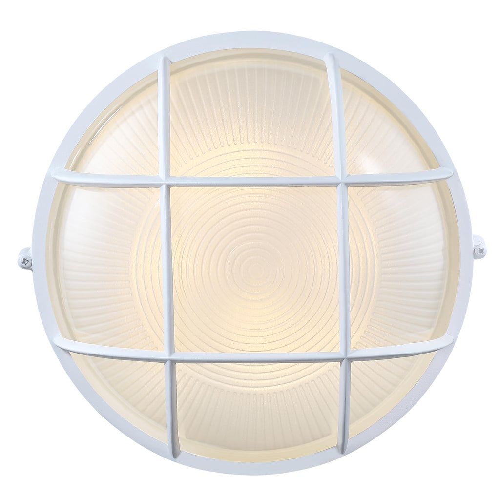 10inch White LED Bulkhead Light 2700K/3000K/3500K/4000K/5000K White Outdoor Porch Ceiling Lights Exterior White Round