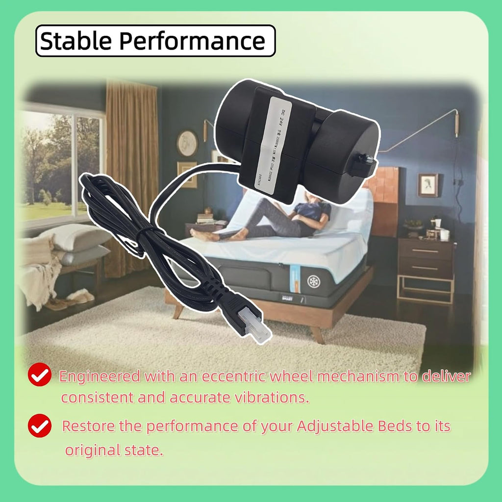 ZYT-36S-42 Adjustable Bed Massage Motor Replacement for Head & Foot Areas - 24V, 2500 RPM, Easy Installation, Fits