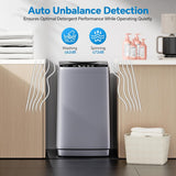 Portable Washing Machine, 7.7 lbs Full-Automatic Compact Laundry Washer, Stainless Steel Drum, 10 Wash Cycles