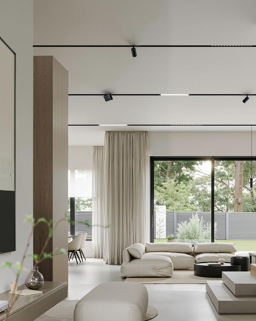 Magnetic Track Light Rails, Pre-Ceiling Recessed Mount Aluminum Track