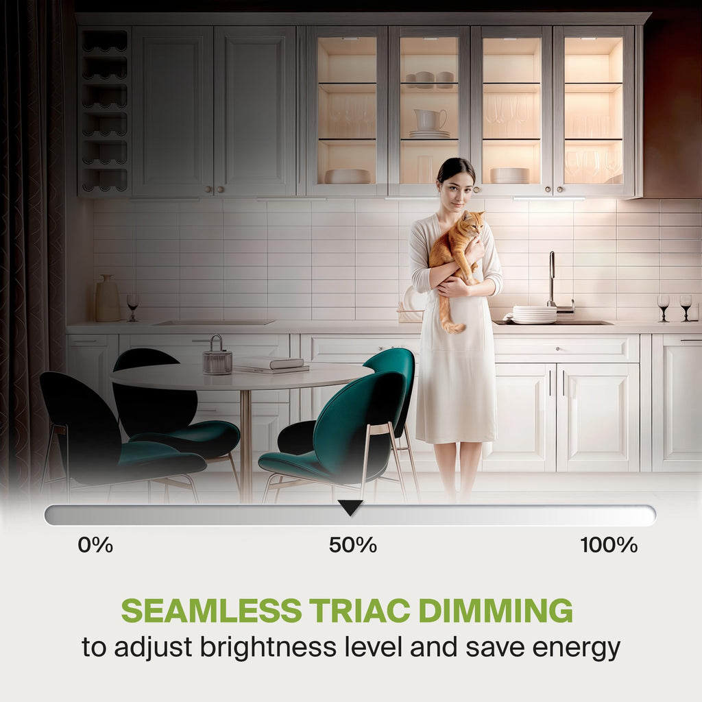 LED Under Cabinet Lighting, 24 Inch 12W, Plug in or Hardwired
