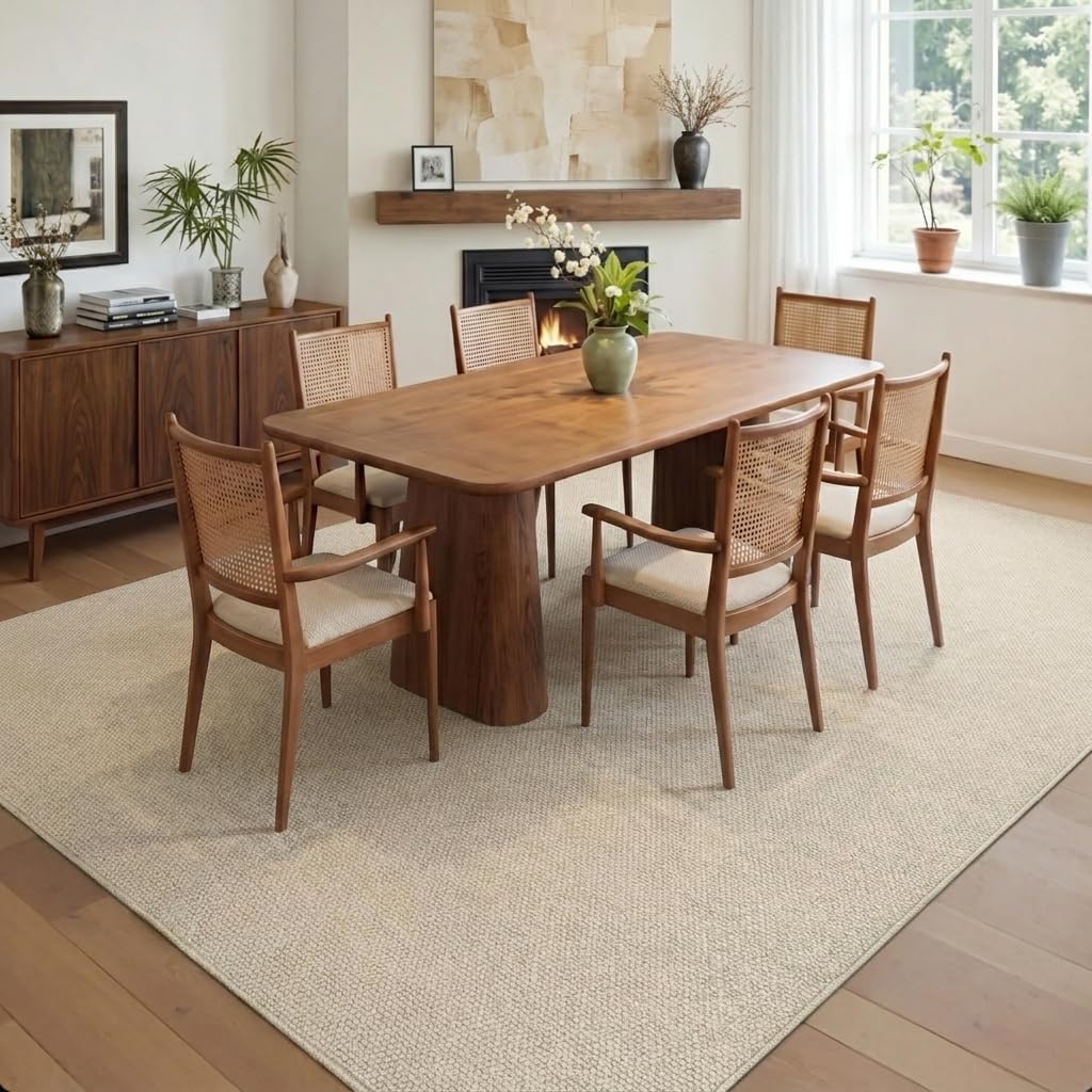 Area Rugs Solid Color Washable Rug, Beige