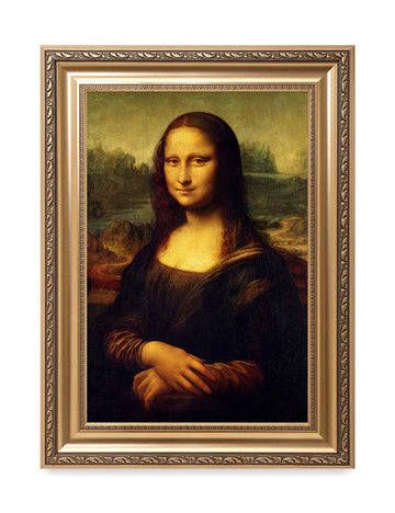 Mona Lisa Framed in Champagne Gold, 36x26