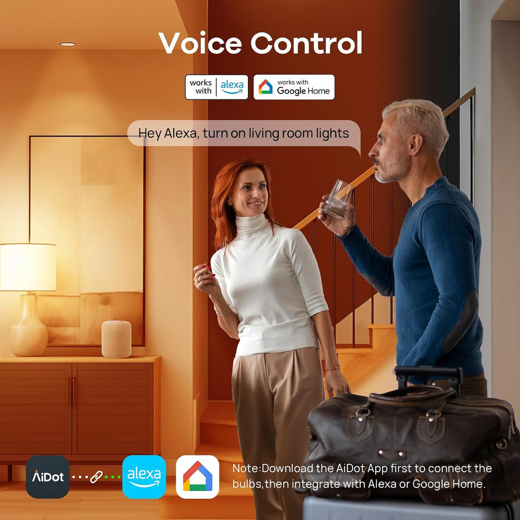 Smart Edison Light Bulbs with WiFi ST19(58) Vintage Light Bulbs, Dimmable 800lm 2700K-6500K Tunable White, Alexa