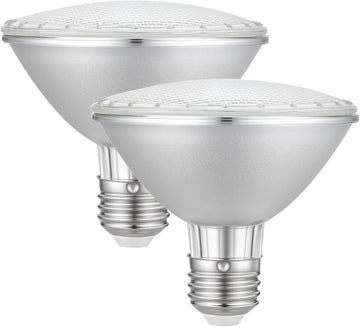 PAR30 LED Short Neck Flood Light Bulbs, E26 Base, 120V, 10W, Waterproof, 75W Equivalent, Replacement for Accent