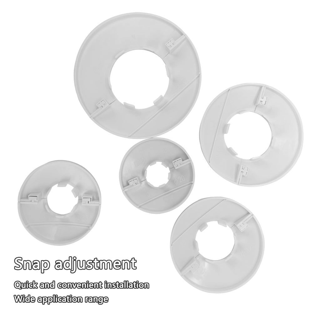 Flange Pipe Cover Decoration 2 Pack, ABS Wall Split Flange, Round Escutcheon Plate for 0.79"/ 20mm Diameter Pipe