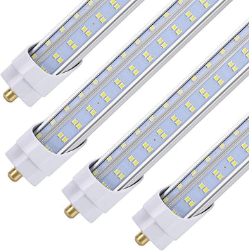 (10-Pack),8 Foot LED Bulbs,120W 19000lm 6000K Cold White, Super Bright, T8 T10 T12 LED Tube Lights, V Shaped 8FT LED