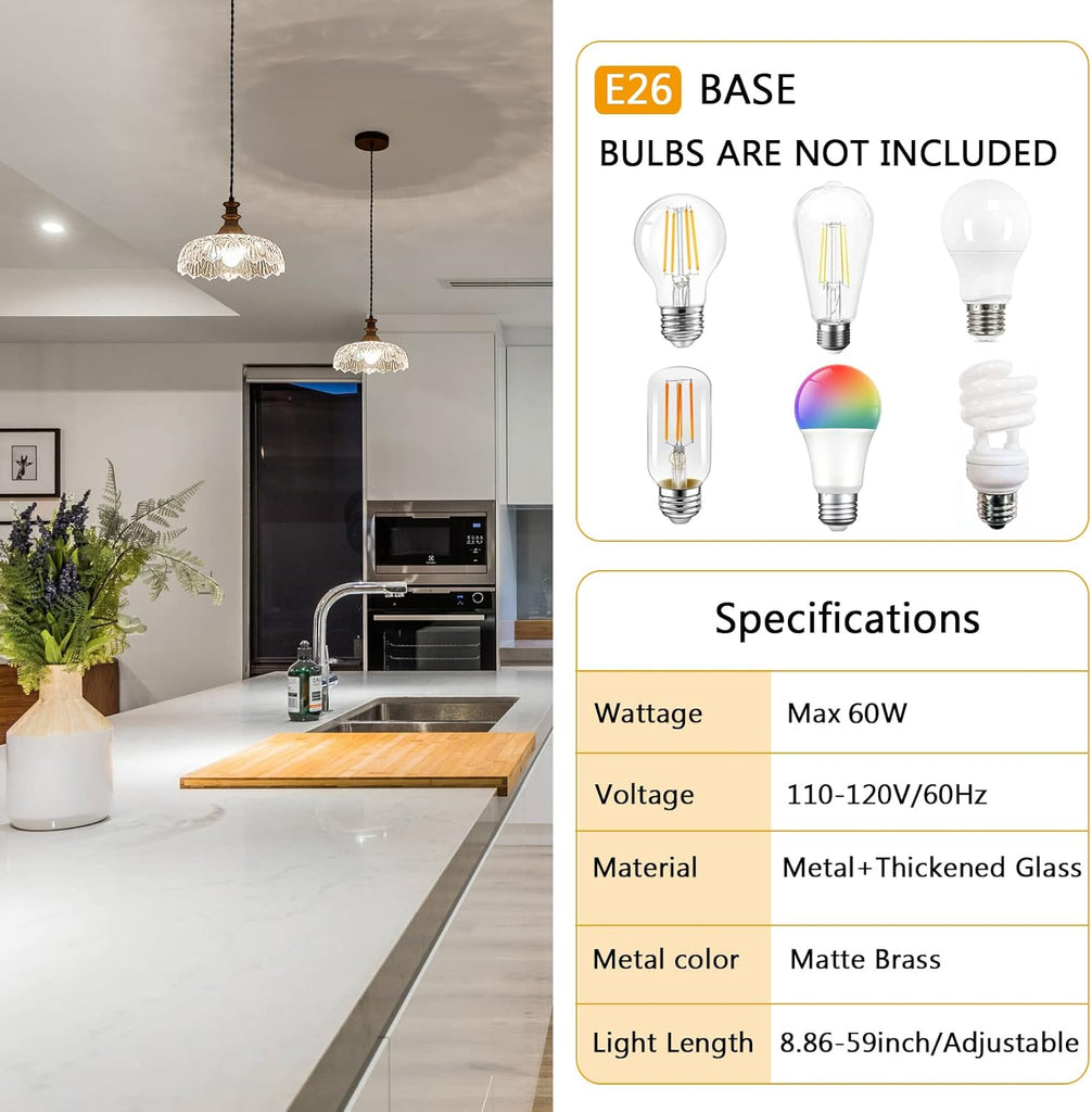 Vintage Pendant Lights Fixture Modern Pendant Lighting Fixtures Hanging Lamp for Kitchen Island Bedroom Living Room