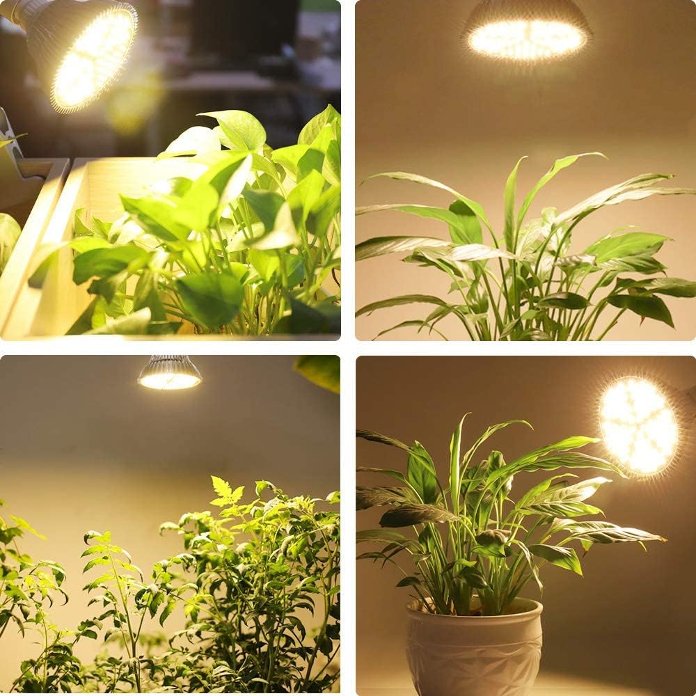 2 Pack 100W Led Grow Light Bulb, Pure Warm Full Spectrum Grow Lights for Indoor Plants, E26 Grow Bulb Garden